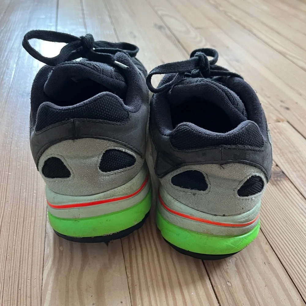 Adidas Yung-1 Grey Solar Green Hi-Res Orange Mens 8.5 Chunky Sneakers Y2K Casual